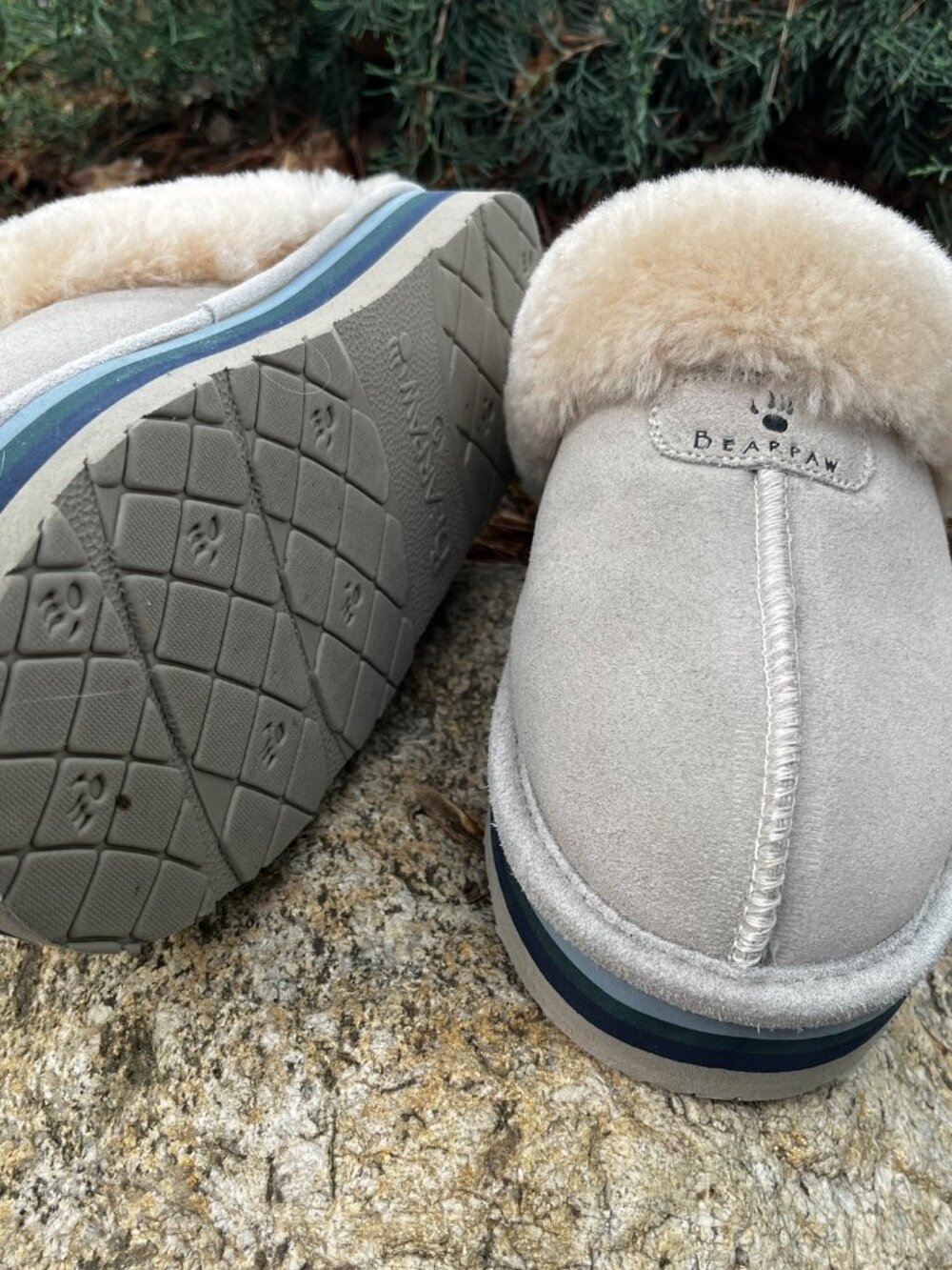 BearPaw Retro Loki Flatform Slippers w Fur lining Size 9 - Picture 6 of 6